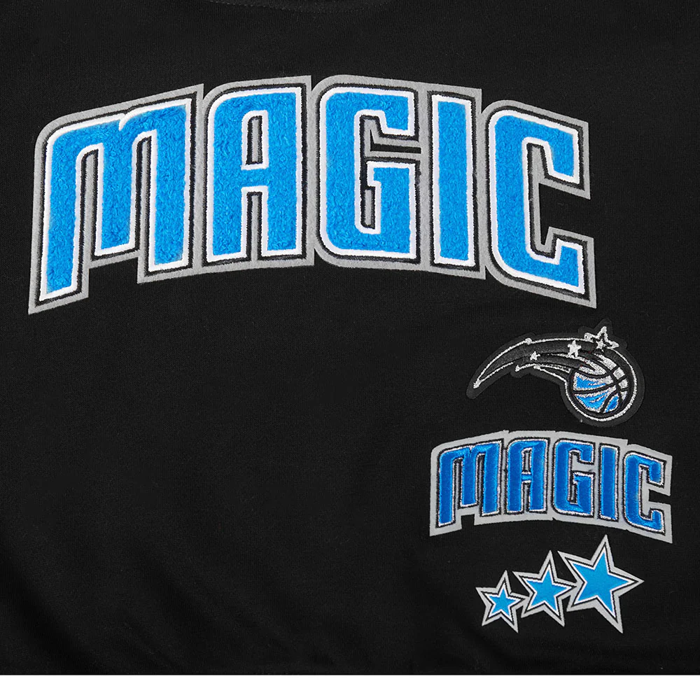 NBA ORLANDO MAGIC RETRO CLASSIC BIG GIRLS RIB FLEECE CREWNECK (BLACK/GRAY) - Image 5