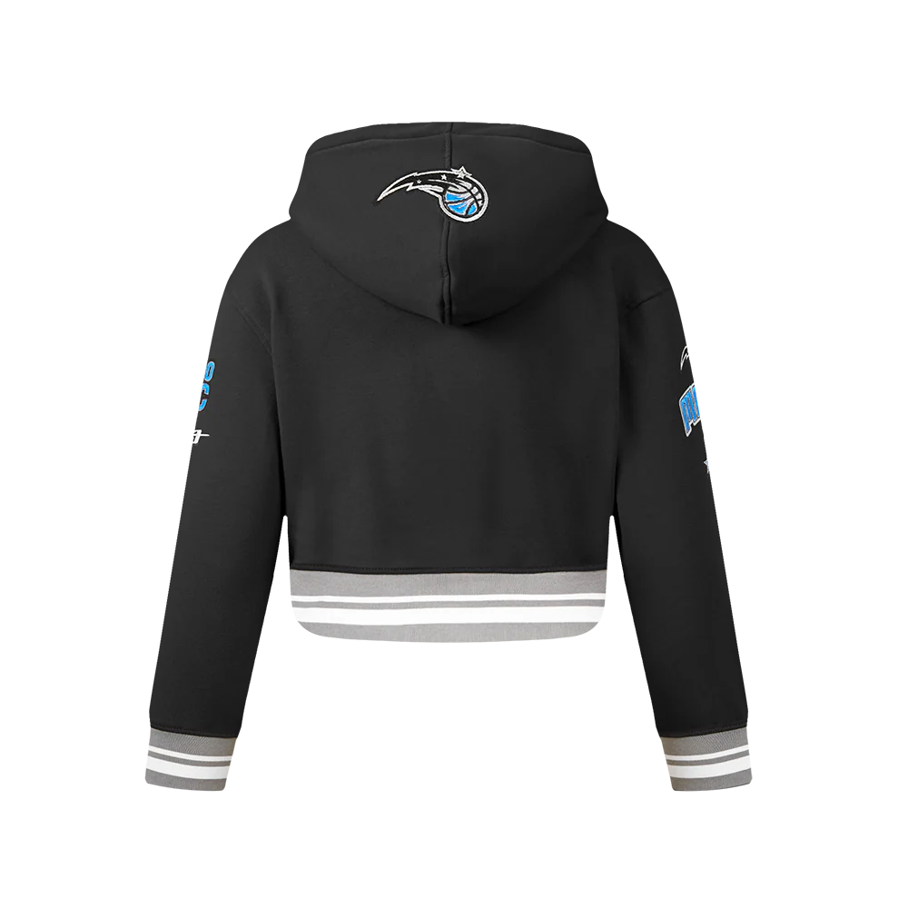 ORLANDO MAGIC RETRO CLASSIC BIG GIRL'S RIB FLC PO HOODIE (BLACK/GRAY) - Image 3