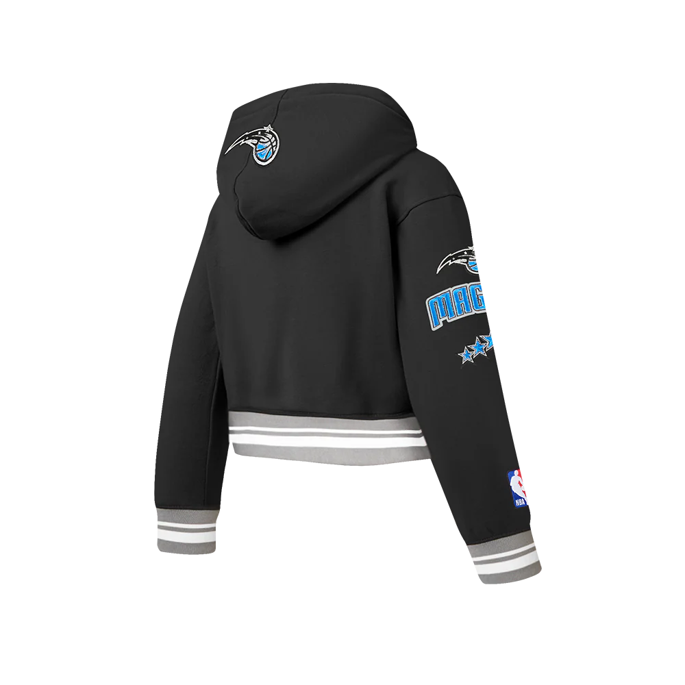 ORLANDO MAGIC RETRO CLASSIC BIG GIRL'S RIB FLC PO HOODIE (BLACK/GRAY) - Image 4