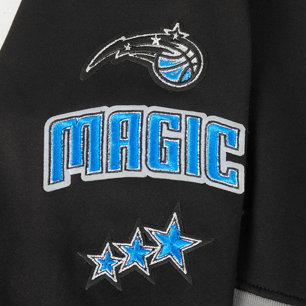 ORLANDO MAGIC RETRO CLASSIC BIG GIRL'S RIB FLC PO HOODIE (BLACK/GRAY) - Image 7