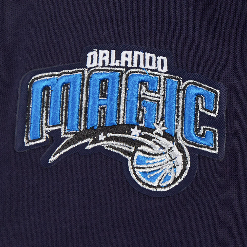 NBA ORLANDO MAGIC CLASSIC WOMEN'S CROPPED PULLOVER HOODIE (MIDNIGHT NAVY) - Image 9