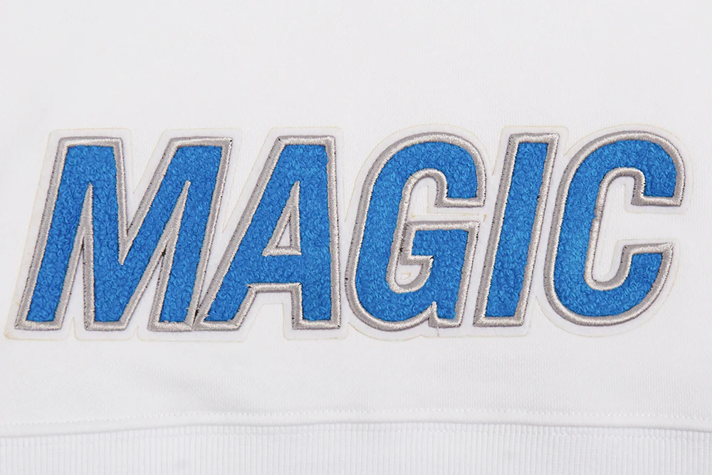 NBA ORLANDO MAGIC CLASSIC WOMEN'S CROPPED PULLOVER HOODIE (WHITE) - Image 6