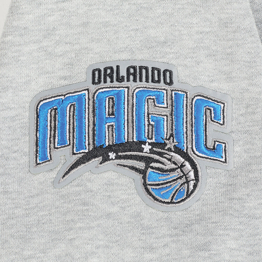 NBA ORLANDO MAGIC OLD ENGLISH WOMEN'S FLC CREWNECK (HEATHER GREY) - Image 7