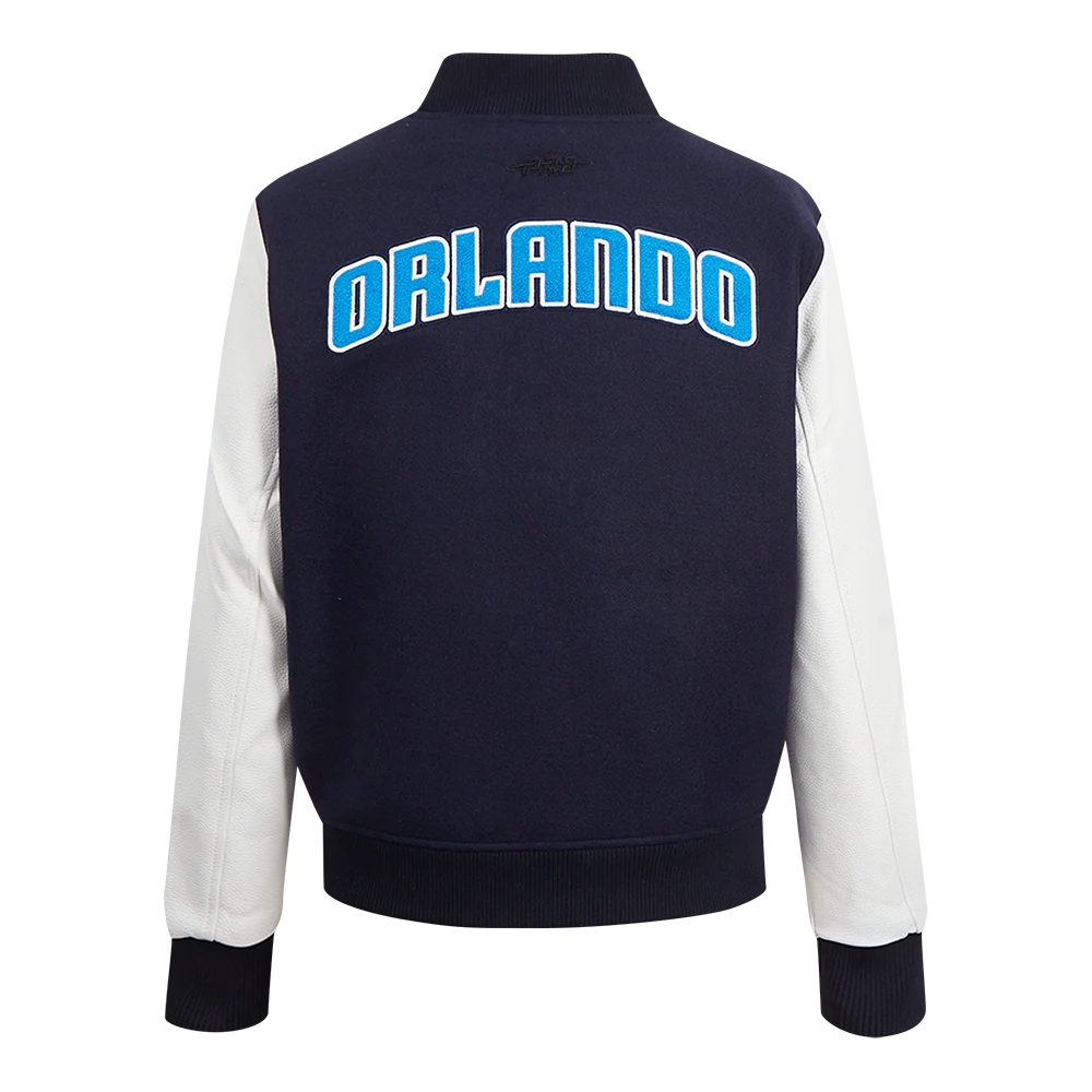NBA ORLANDO MAGIC CLASSIC WOMEN'S WOOL VARSITY JACKET (MIDNIGHT NAVY/WHITE) - Image 3