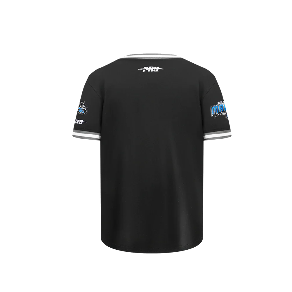 NBA ORLANDO MAGIC CLASSIC LITTLE BOYS SHORT SLEEVE STRIPED RIB TEE (BLACK/GRAY) - Image 3