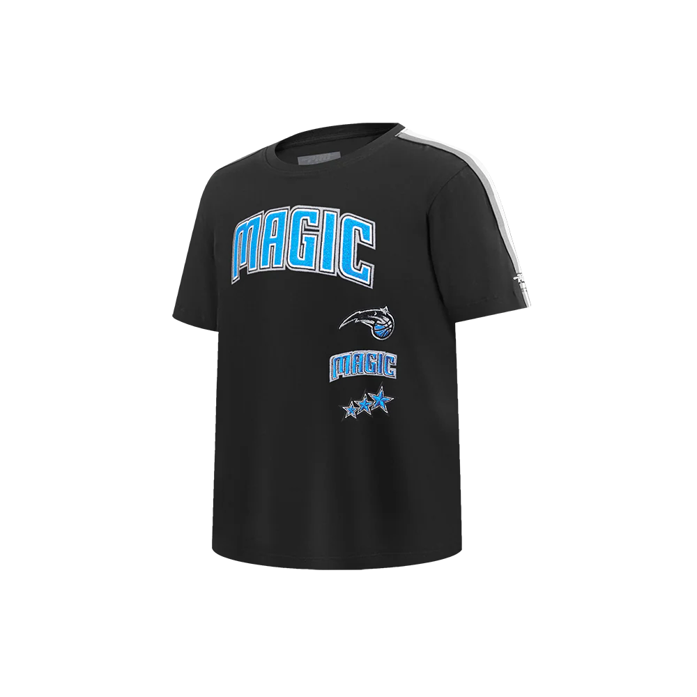 NBA ORLANDO MAGIC RETRO CLASSIC LITTLE BOYS SHORT SLEEVE TAPING TEE (BLACK/GRAY) - Image 2