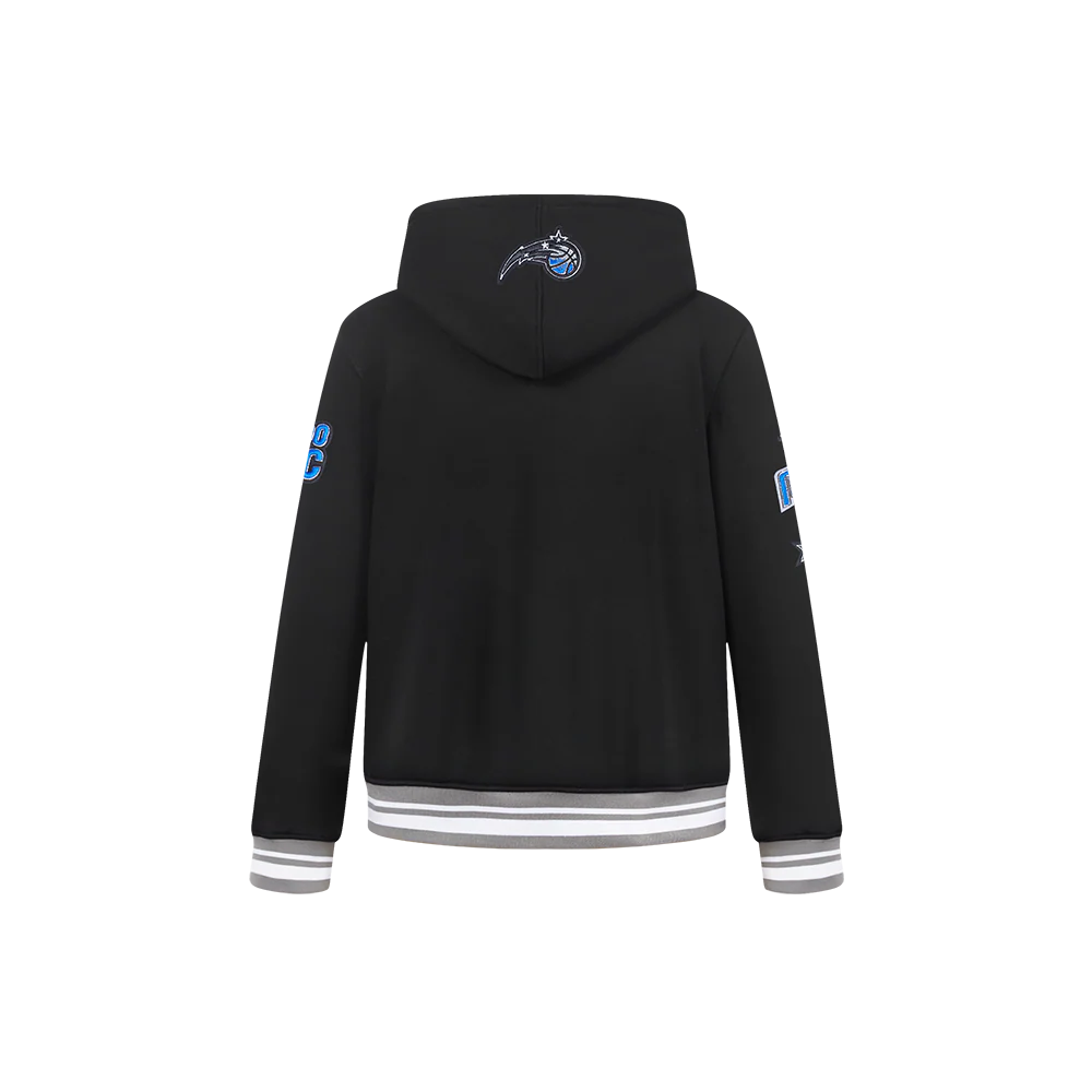 NBA ORLANDO MAGIC RETRO CLASSIC LITTLE BOYS RIB FLEECE PULLOVER HOODIE (BLACK/GRAY) - Image 3