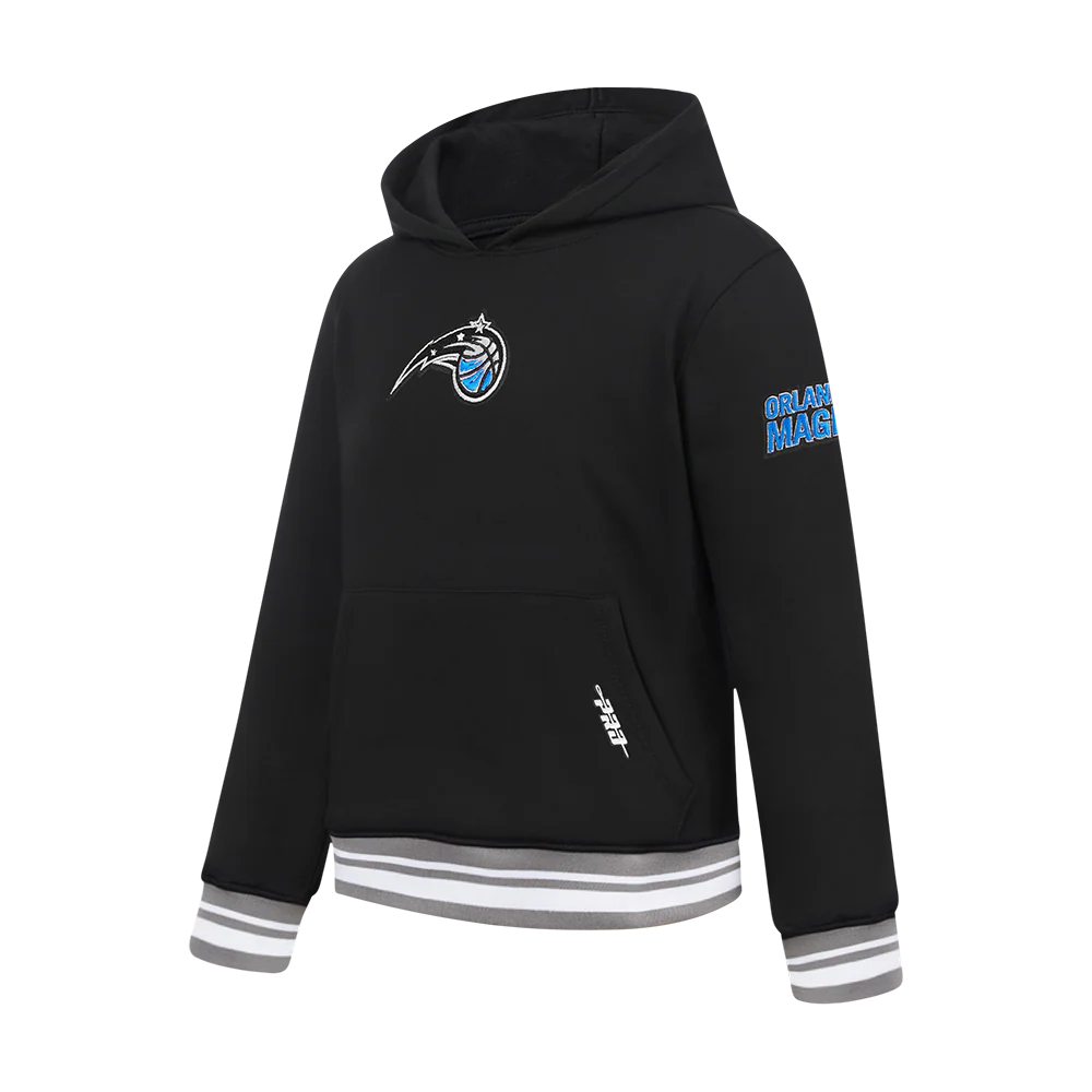 NBA ORLANDO MAGIC RETRO CLASSIC TODDLER BOYS RIB FLEECE PULLOVER HOODIE (BLACK/GRAY) - Image 2