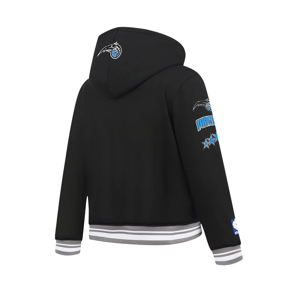 NBA ORLANDO MAGIC RETRO CLASSIC TODDLER BOYS RIB FLEECE PULLOVER HOODIE (BLACK/GRAY) - Image 4