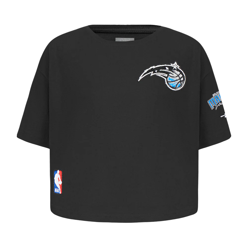 NBA ORLANDO MAGIC CLASSIC TODDLER GIRLS SHORT SLEEVE BOXY TEE (BLACK)