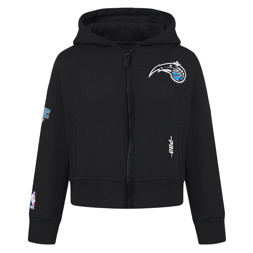 NBA ORLANDO MAGIC CLASSIC TODDLER GIRLS FLEECE FULL ZIP HOODIE (BLACK)