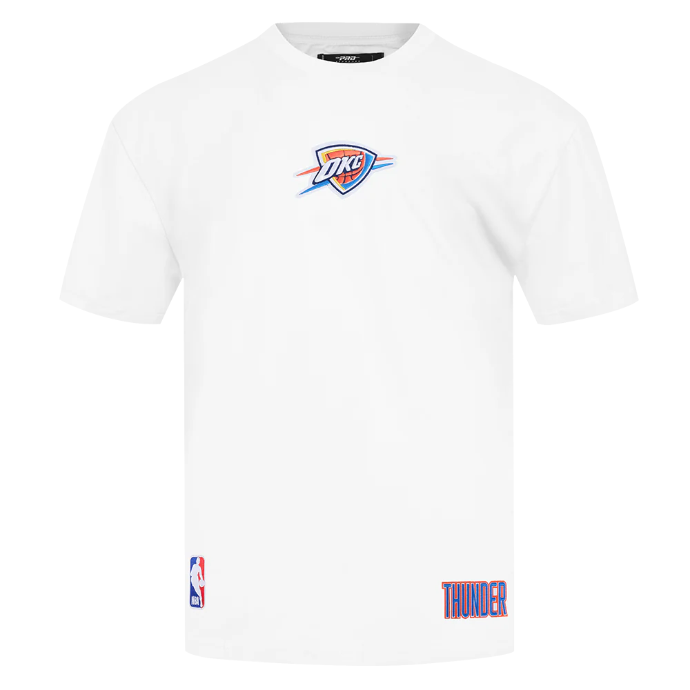 NBA OKLAHOMA CITY THUNDER WINGSPAN MEN'S CJ DROP SHOULDER TEE (WHITE) - Image 3