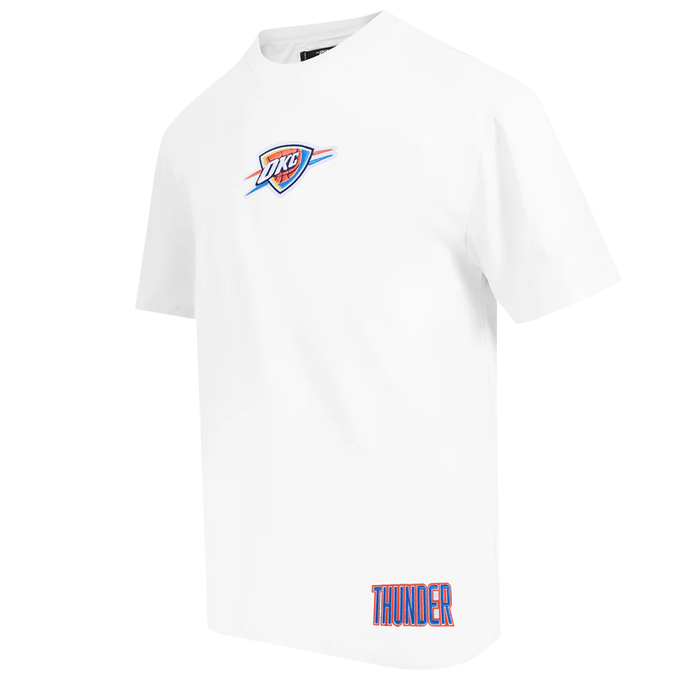 NBA OKLAHOMA CITY THUNDER WINGSPAN MEN'S CJ DROP SHOULDER TEE (WHITE) - Image 4
