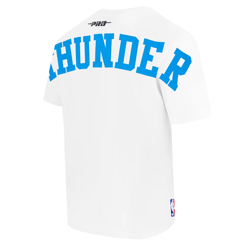 NBA OKLAHOMA CITY THUNDER WINGSPAN MEN'S CJ DROP SHOULDER TEE (WHITE) - Image 6