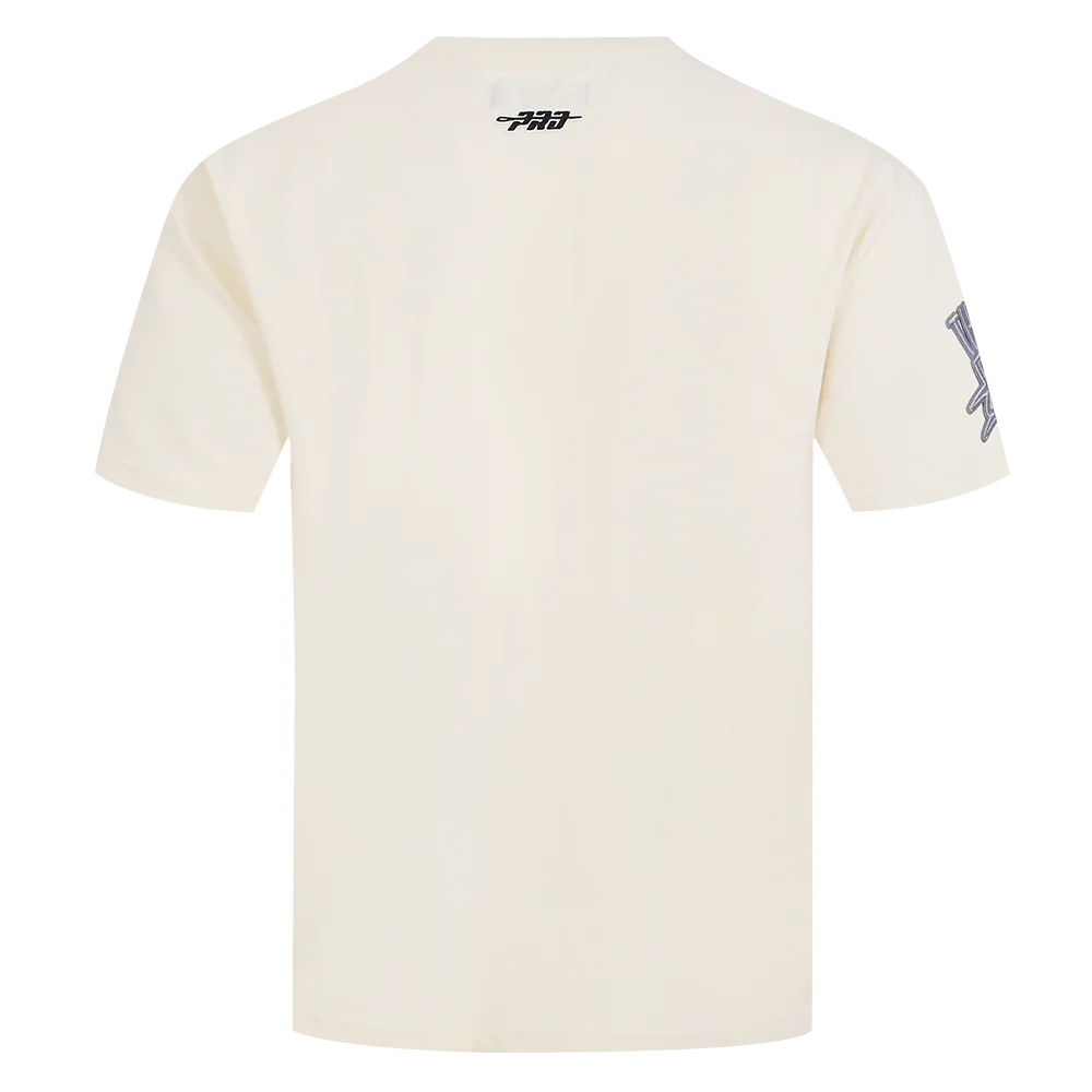 NBA OKLAHOMA CITY THUNDER REVERSE FRENCH TERRY MEN'S CJ DROP SHOULDER TEE (EGGSHELL) - Image 3