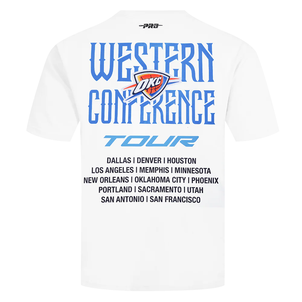 OKLAHOMA CITY THUNDER CITY TOUR 2.0 MEN'S CJ DROP SHOULDER TEE (WHITE) - Image 3