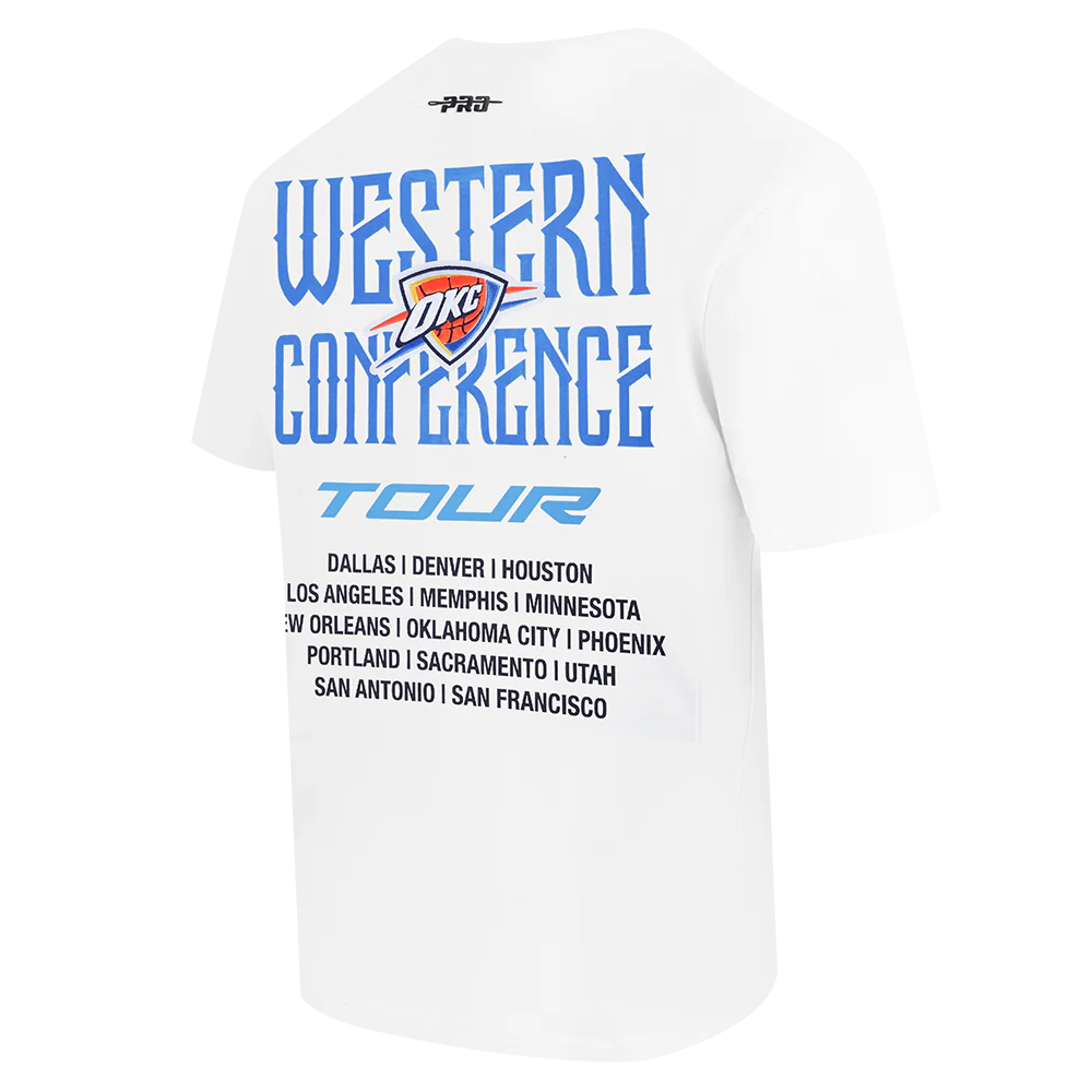 OKLAHOMA CITY THUNDER CITY TOUR 2.0 MEN'S CJ DROP SHOULDER TEE (WHITE) - Image 4