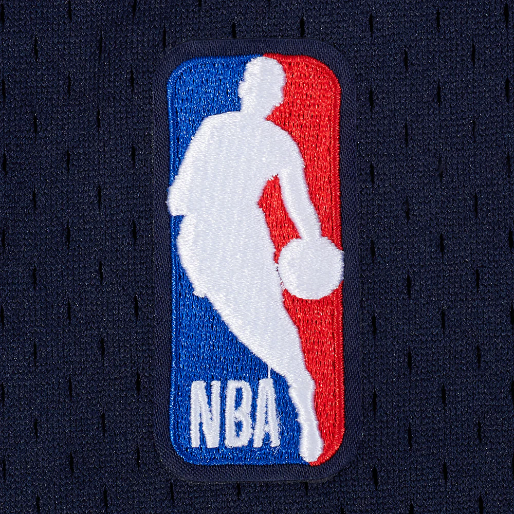 NBA OKLAHOMA CITY THUNDER SHAI GILGEOUS-ALEXANDER #2 CLASSIC MESH PNN MEN'S MESH BUTTON DOWN SHIRT (MIDNIGHT NAVY/ORANGE) - Image 9