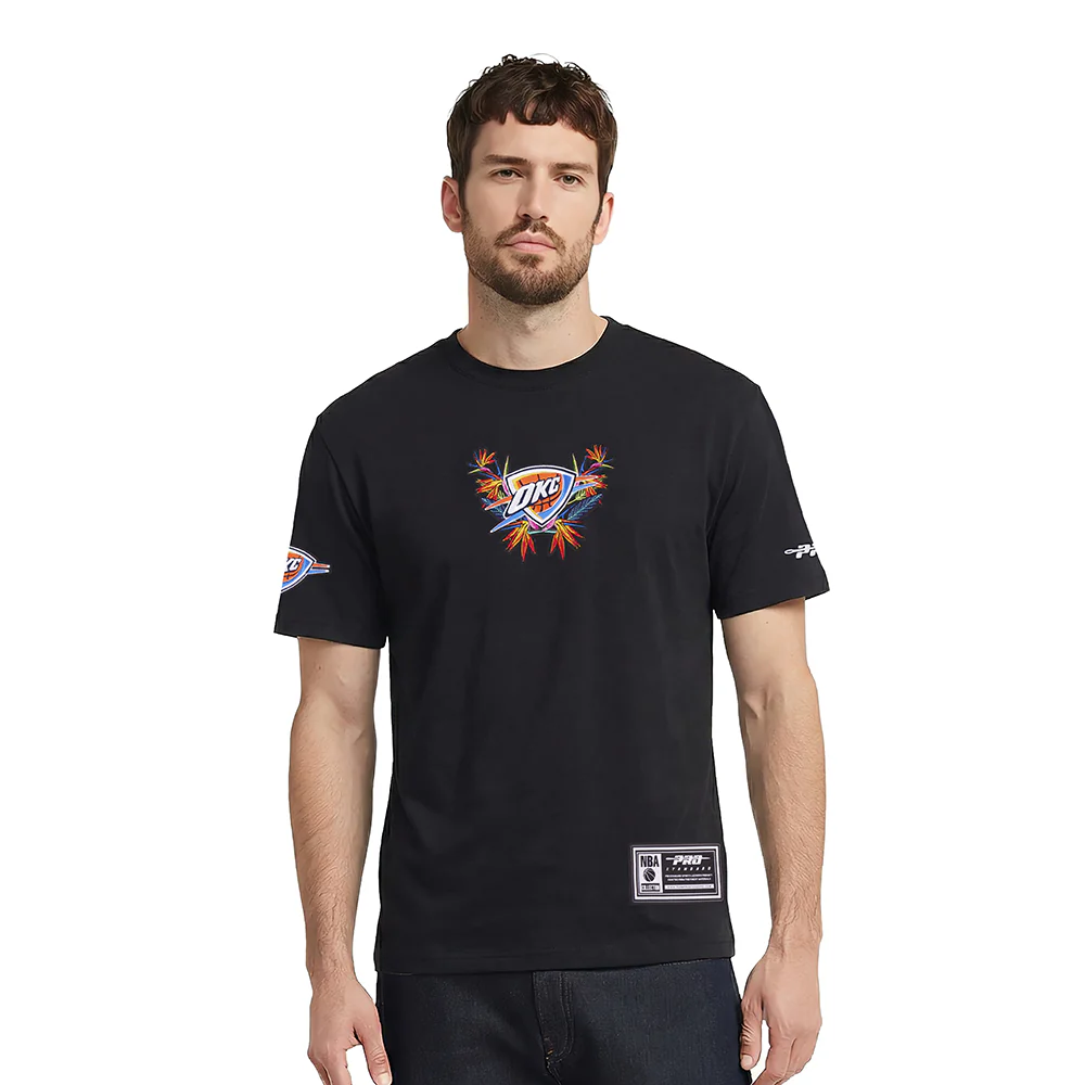 NBA OKLAHOMA CITY THUNDER PARADISE MEN'S S/S TEE (BLACK)