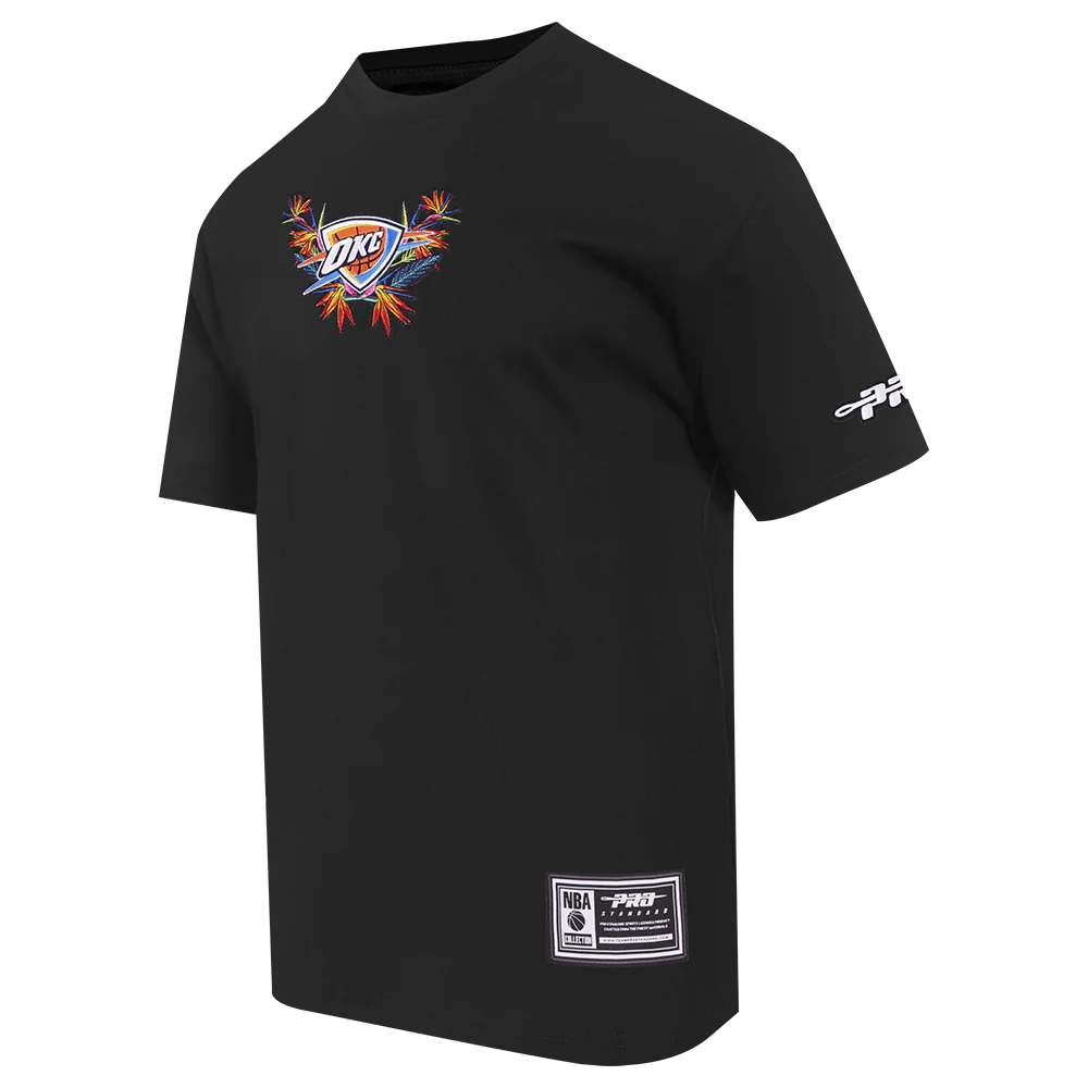NBA OKLAHOMA CITY THUNDER PARADISE MEN'S S/S TEE (BLACK) - Image 3