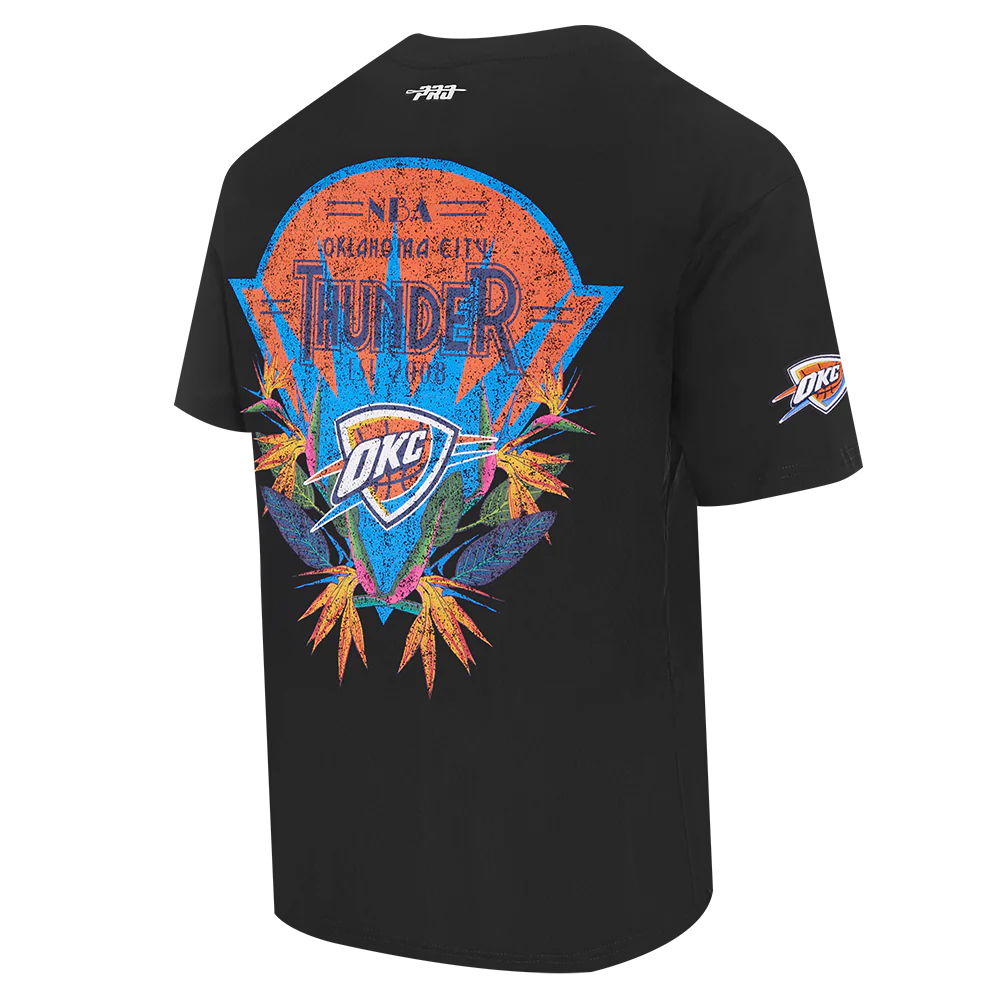 NBA OKLAHOMA CITY THUNDER PARADISE MEN'S S/S TEE (BLACK) - Image 4
