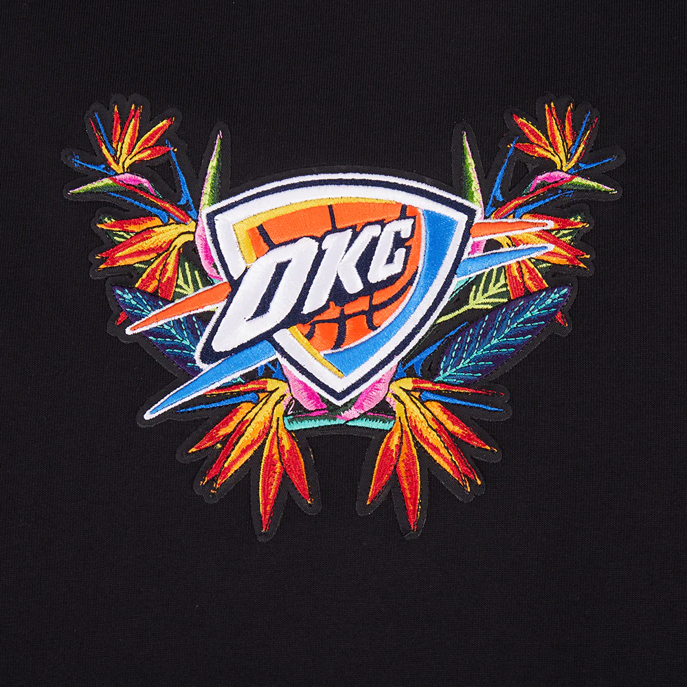 NBA OKLAHOMA CITY THUNDER PARADISE MEN'S S/S TEE (BLACK) - Image 6