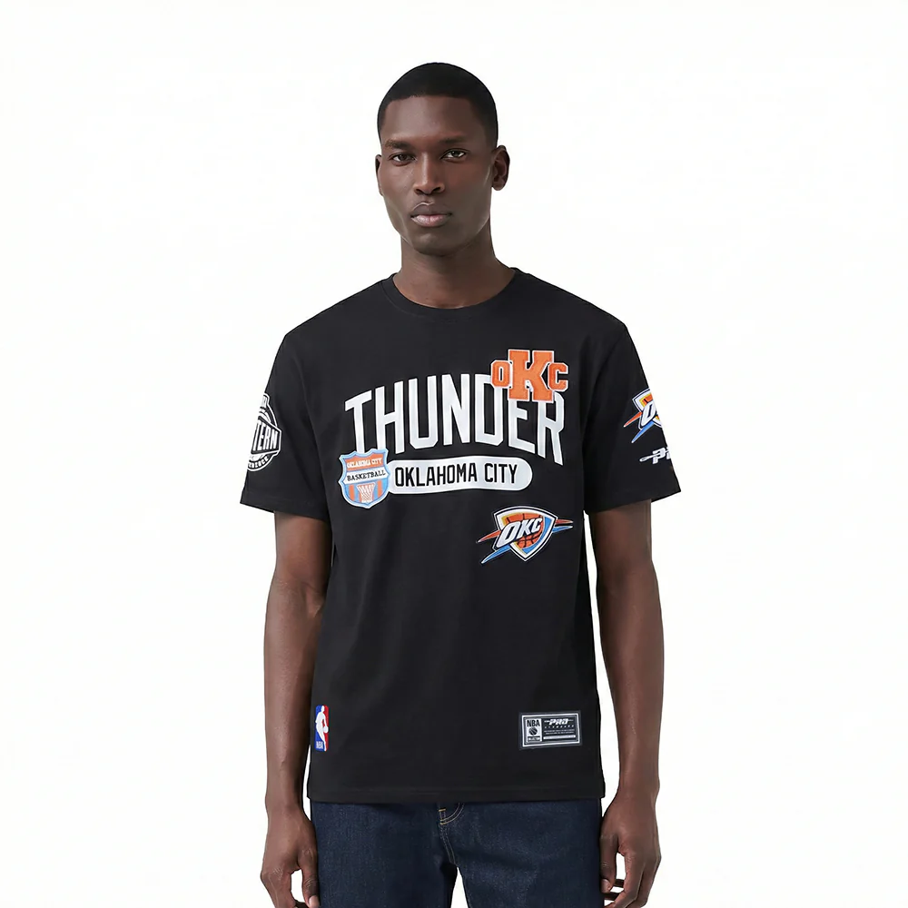 NBA OKLAHOMA CITY THUNDER LETTERMAN MEN'S S/S TEE (BLACK)