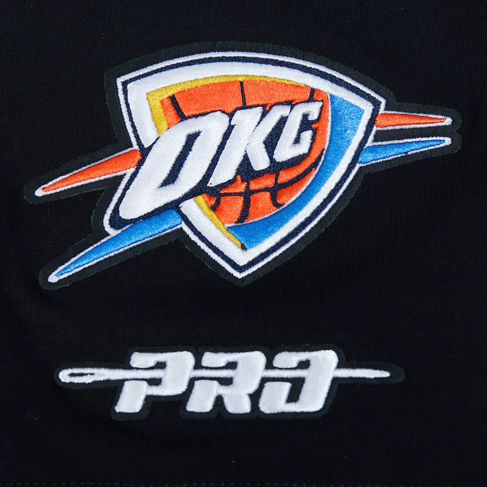 NBA OKLAHOMA CITY THUNDER LETTERMAN MEN'S S/S TEE (BLACK) - Image 11