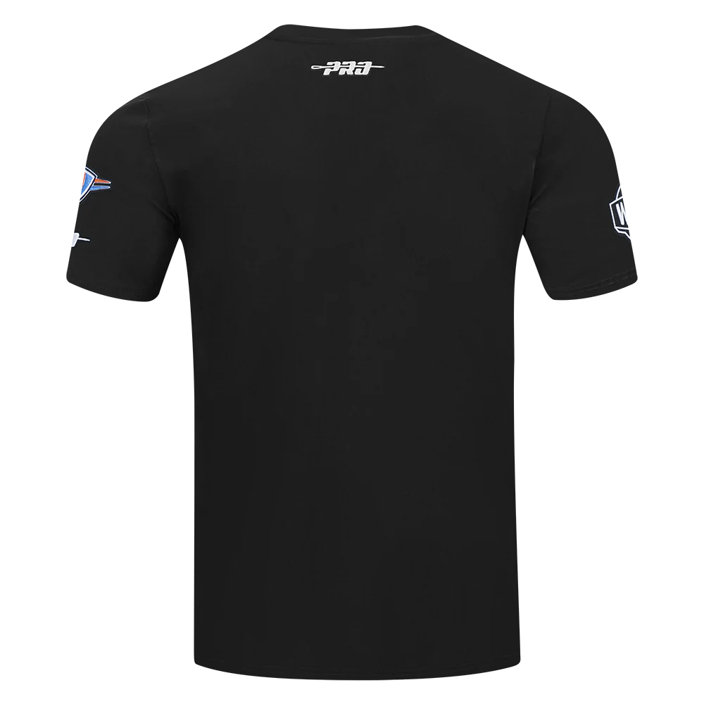 NBA OKLAHOMA CITY THUNDER LETTERMAN MEN'S S/S TEE (BLACK) - Image 7