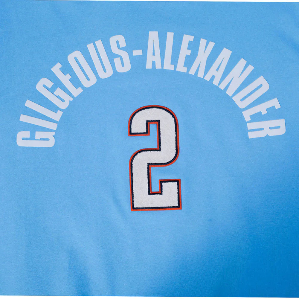 NBA OKLAHOMA CITY THUNDER SHAI GILGEOUS-ALEXANDER #2 CLASSIC PNN  MEN'S SJ TAPING TEE - Image 6