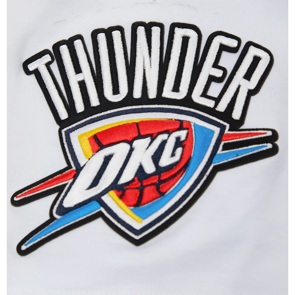 NBA OKLAHOMA CITY THUNDER CLASSIC CHENILLE MEN'S TEE (WHITE) - Image 8