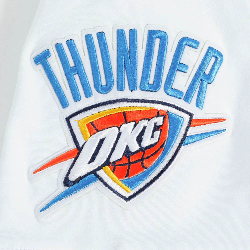 NBA OKLAHOMA CITY THUNDER CLASSIC CHENILLE MEN'S TEE (WHITE) - Image 9