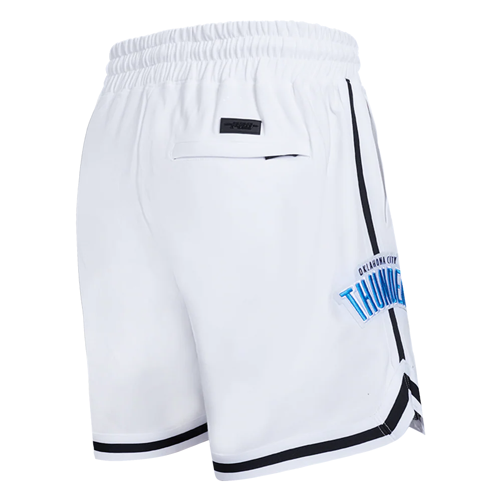 NBA OKLAHOMA CITY THUNDER CLASSIC CHENILLE MEN'S SHORT (WHITE) - Image 3