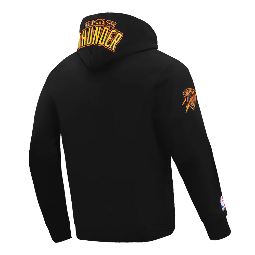 NBA OKLAHOMA CITY THUNDER CITY EDITION 24-25 MEN'S FLEECE PULLOVER HOODIE (BLACK) - Image 4