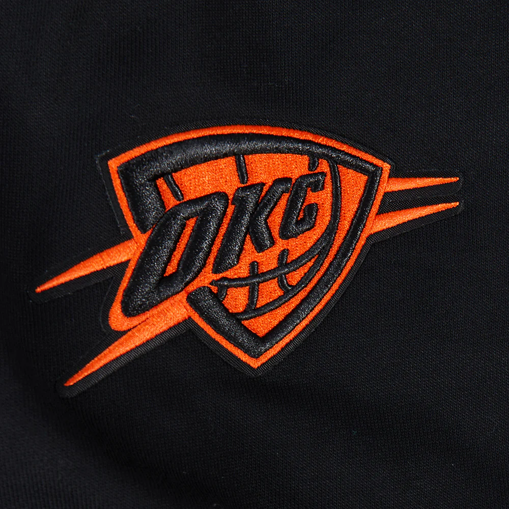 NBA OKLAHOMA CITY THUNDER CITY EDITION 24-25 MEN'S FLEECE PULLOVER HOODIE (BLACK) - Image 7