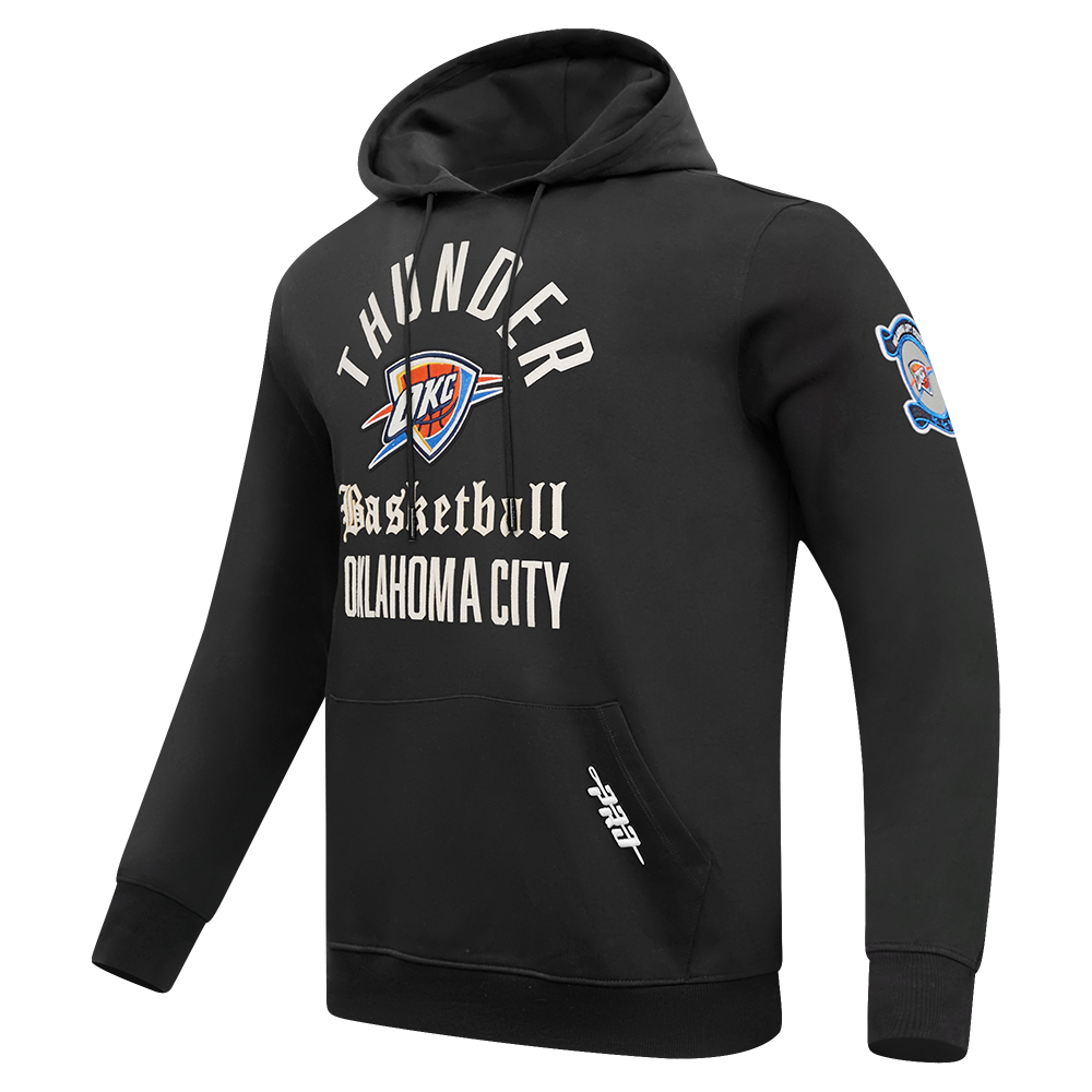 OKLAHOMA CITY THUNDER MODERN ORIGINALS MEN'S FLC PO HOODIE (BLACK) - Image 4