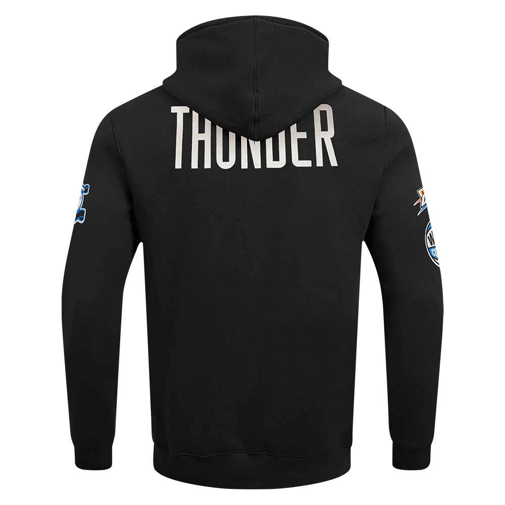 OKLAHOMA CITY THUNDER MODERN ORIGINALS MEN'S FLC PO HOODIE (BLACK) - Image 5