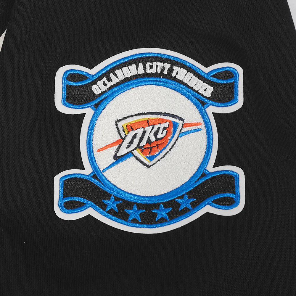 OKLAHOMA CITY THUNDER MODERN ORIGINALS MEN'S FLC PO HOODIE (BLACK) - Image 7