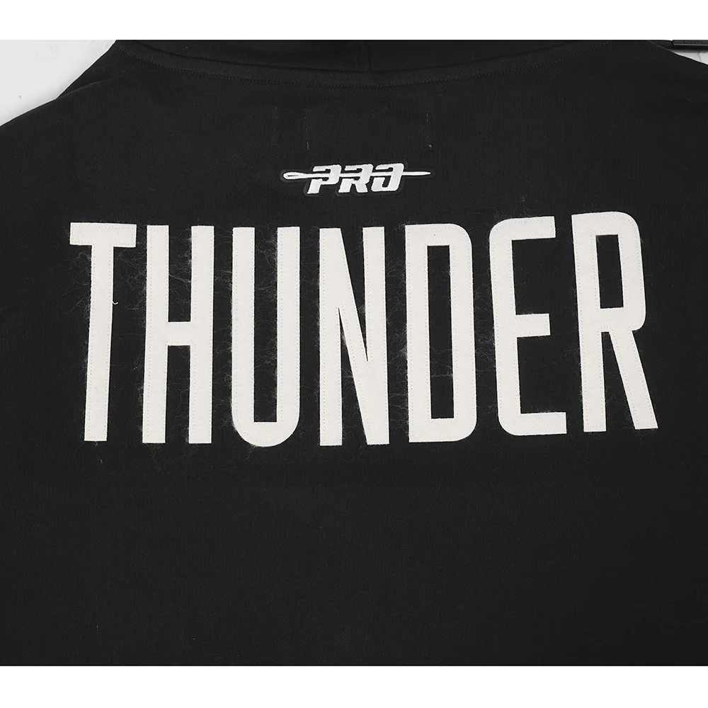 OKLAHOMA CITY THUNDER MODERN ORIGINALS MEN'S FLC PO HOODIE (BLACK) - Image 8