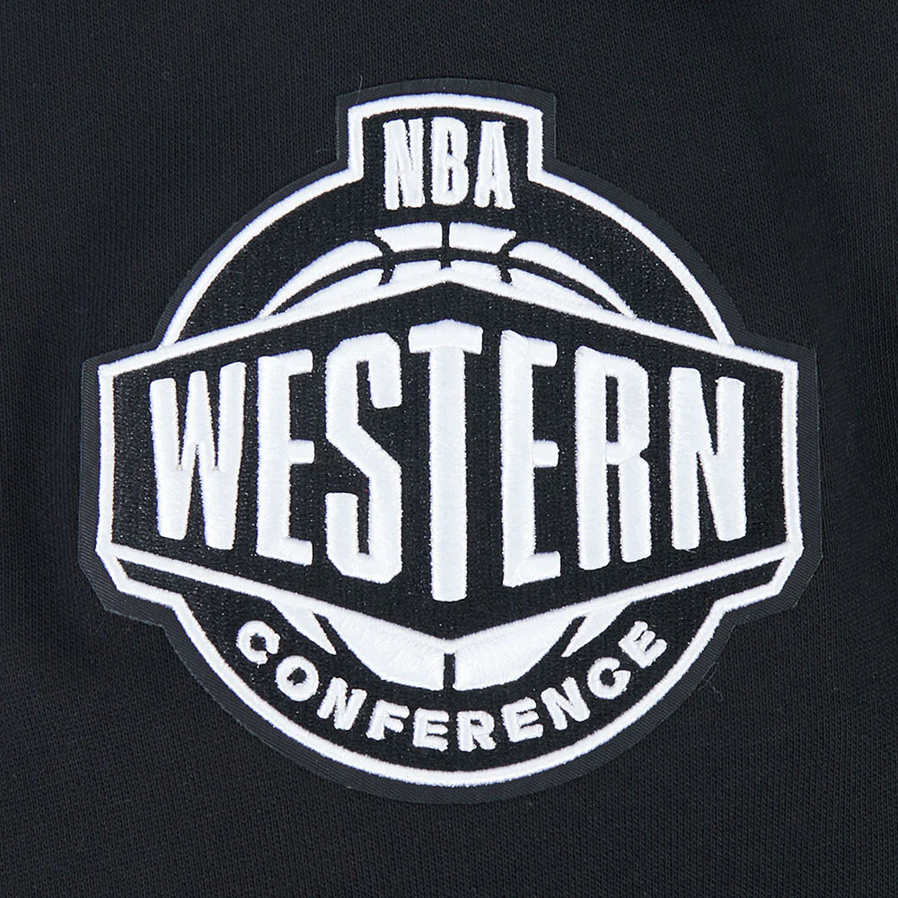 NBA OKLAHOMA CITY THUNDER LETTERMAN MEN'S PULL OVER HOODIE (BLACK) - Image 6