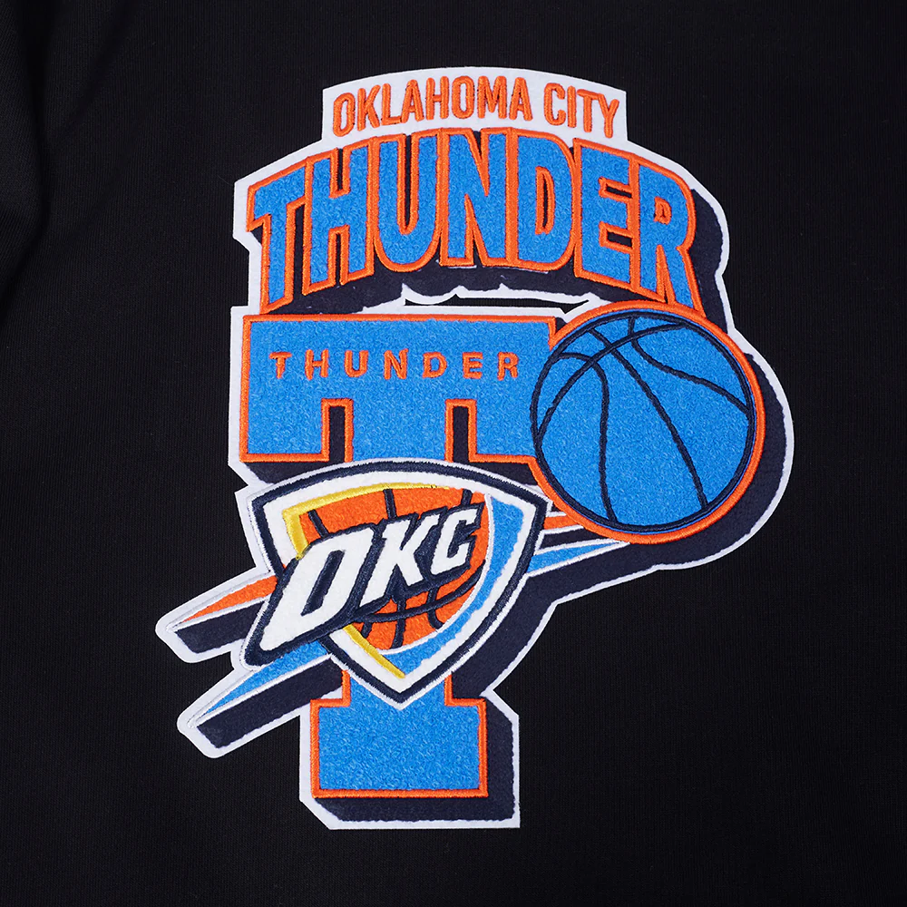 OKLAHOMA CITY THUNDER NBA FINALS 2025 MEN'S RIB PO HOODIE (BLACK) - Image 5