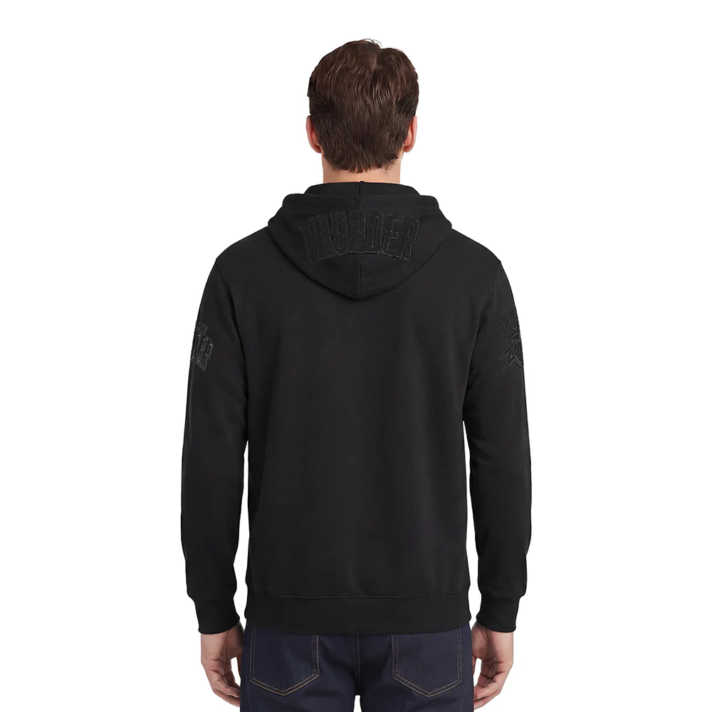 NBA OKLAHOMA CITY THUNDER TRIPLE BLACK MEN'S DK PO HOODIE (TRIPLE BLACK MEN'S) - Image 2