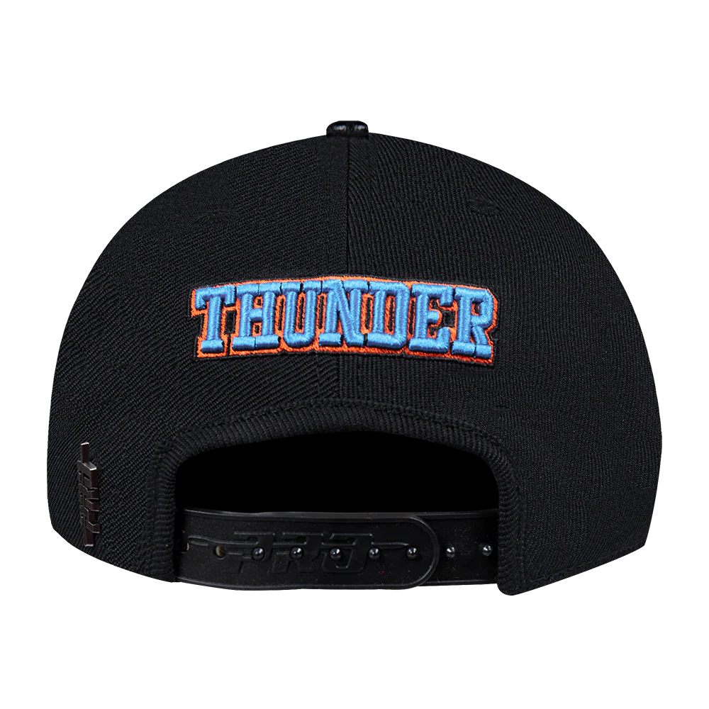 NBA OKLAHOMA CITY THUNDER CITY SIGNATURE MEN'S PINCH FRONT SNAPBACK (BLACK) - Image 4
