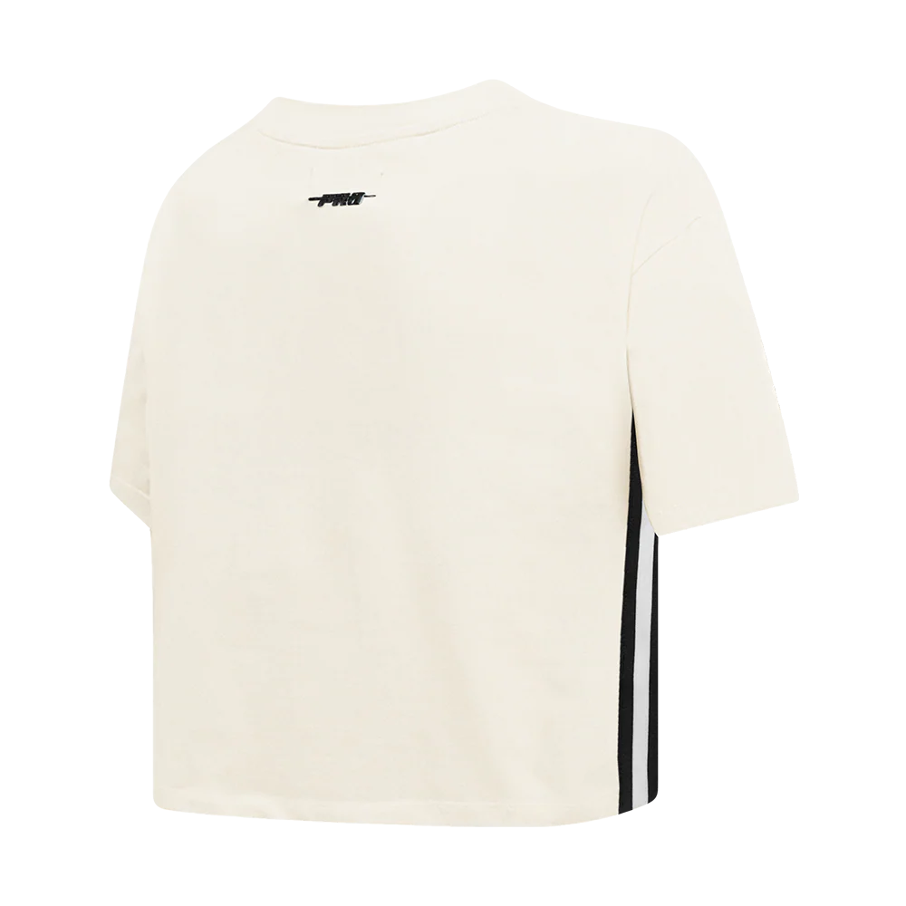 NBA OKLAHOMA CITY THUNDER RETRO CLASSIC WOMEN'S BOXY TEE (EGGSHELL) - Image 4