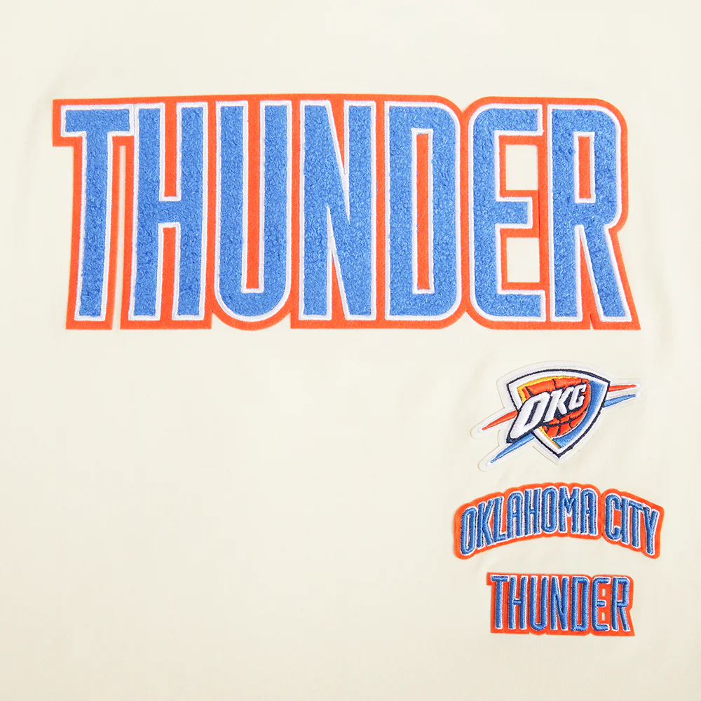 NBA OKLAHOMA CITY THUNDER RETRO CLASSIC WOMEN'S BOXY TEE (EGGSHELL) - Image 5