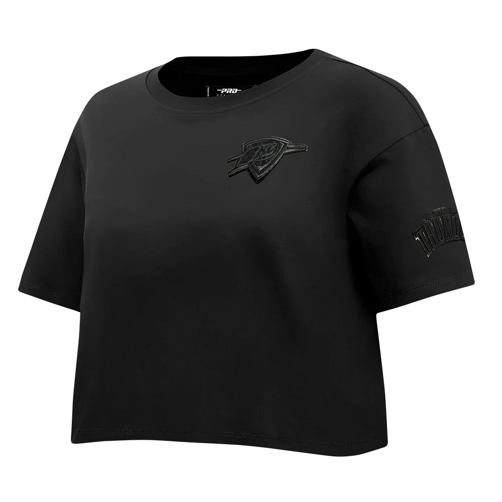 NBA OKLAHOMA CITY THUNDER TRIPLE BLACK WOMEN'S SJ BOXY TEE (TRIPLE BLACK) - Image 2