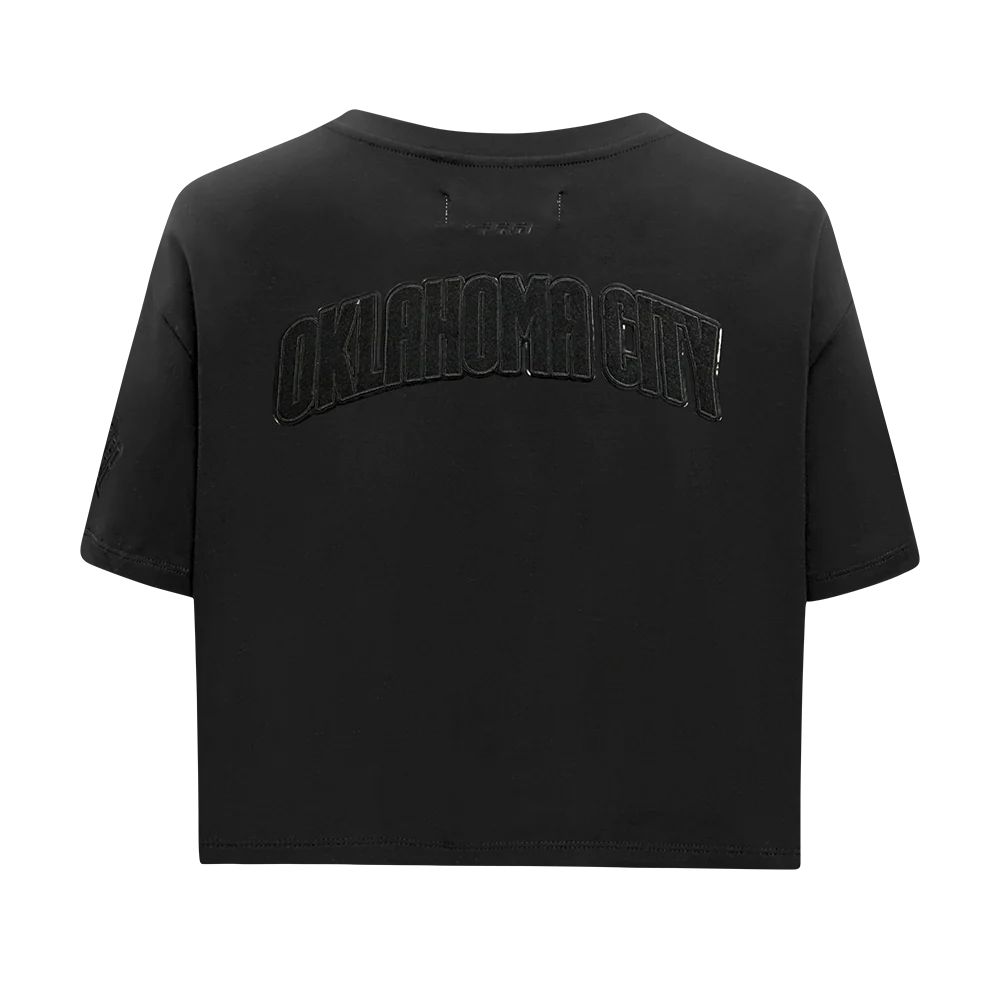 NBA OKLAHOMA CITY THUNDER TRIPLE BLACK WOMEN'S SJ BOXY TEE (TRIPLE BLACK) - Image 3