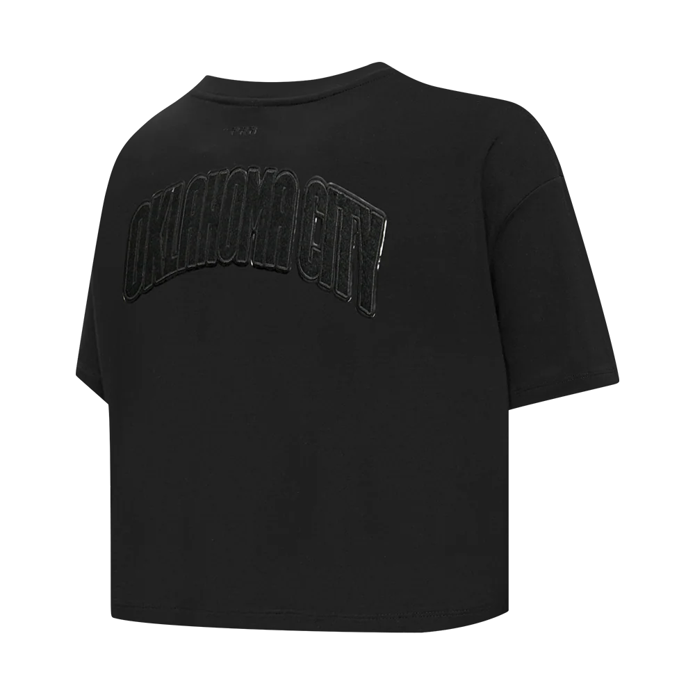 NBA OKLAHOMA CITY THUNDER TRIPLE BLACK WOMEN'S SJ BOXY TEE (TRIPLE BLACK) - Image 4