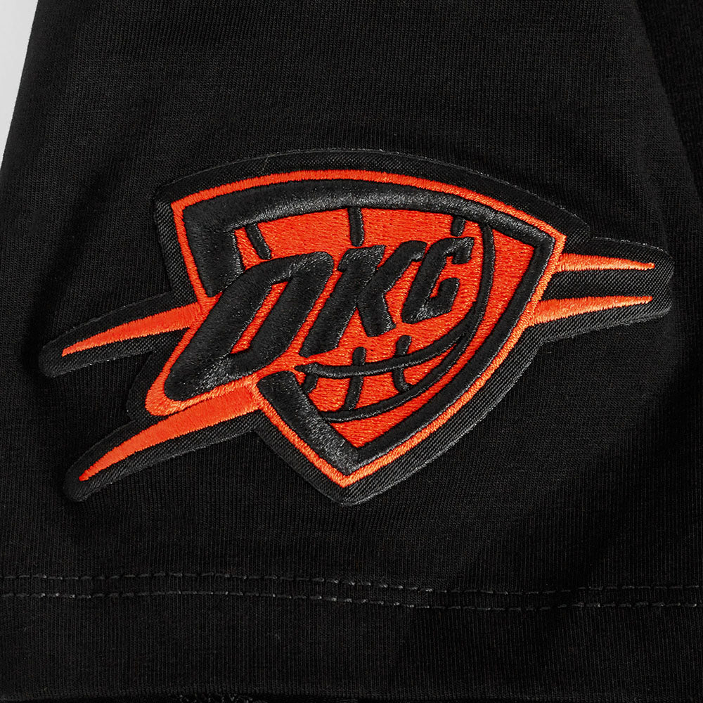 NBA OKLAHOMA CITY THUNDER CITY EDITION 24-25 WOMEN'S SINGLE JERSEY BOXY TEE (BLACK) - Image 5