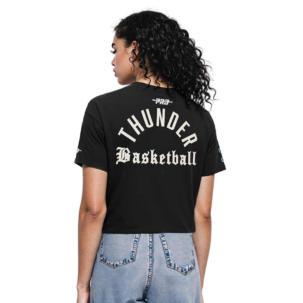 OKLAHOMA CITY THUNDER MODERN ORIGINALS WOMEN'S SJ BOXY TEE (BLACK) - Image 2